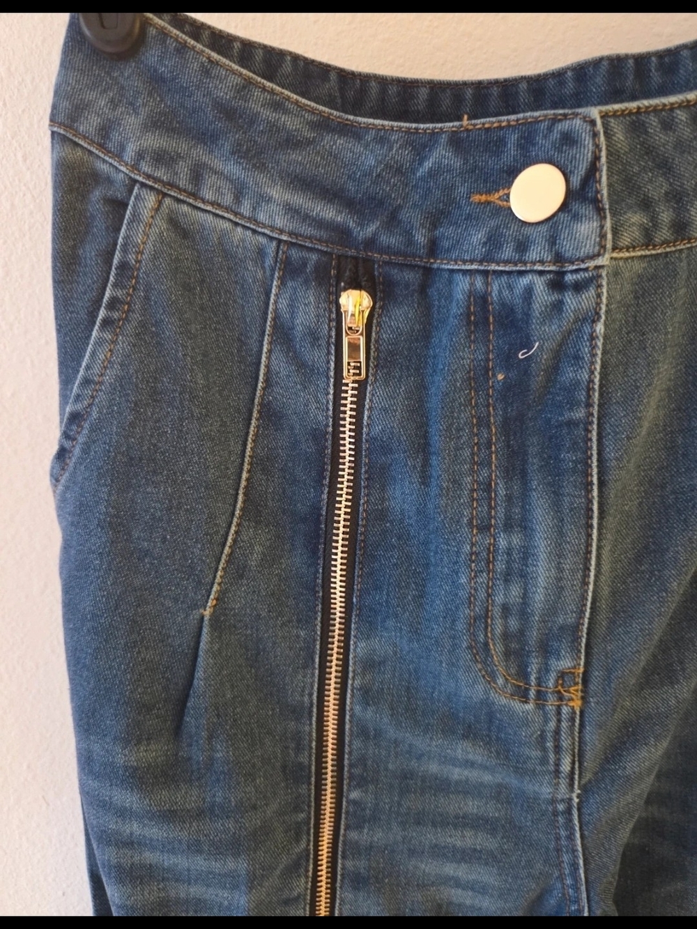 STYLEWE Dark Blue High-Rise Wide Leg Jeans with Front Zipper Seams W28 - Picture 4 of 7